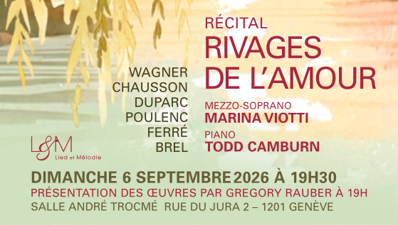 Récital Rivages de l'amour